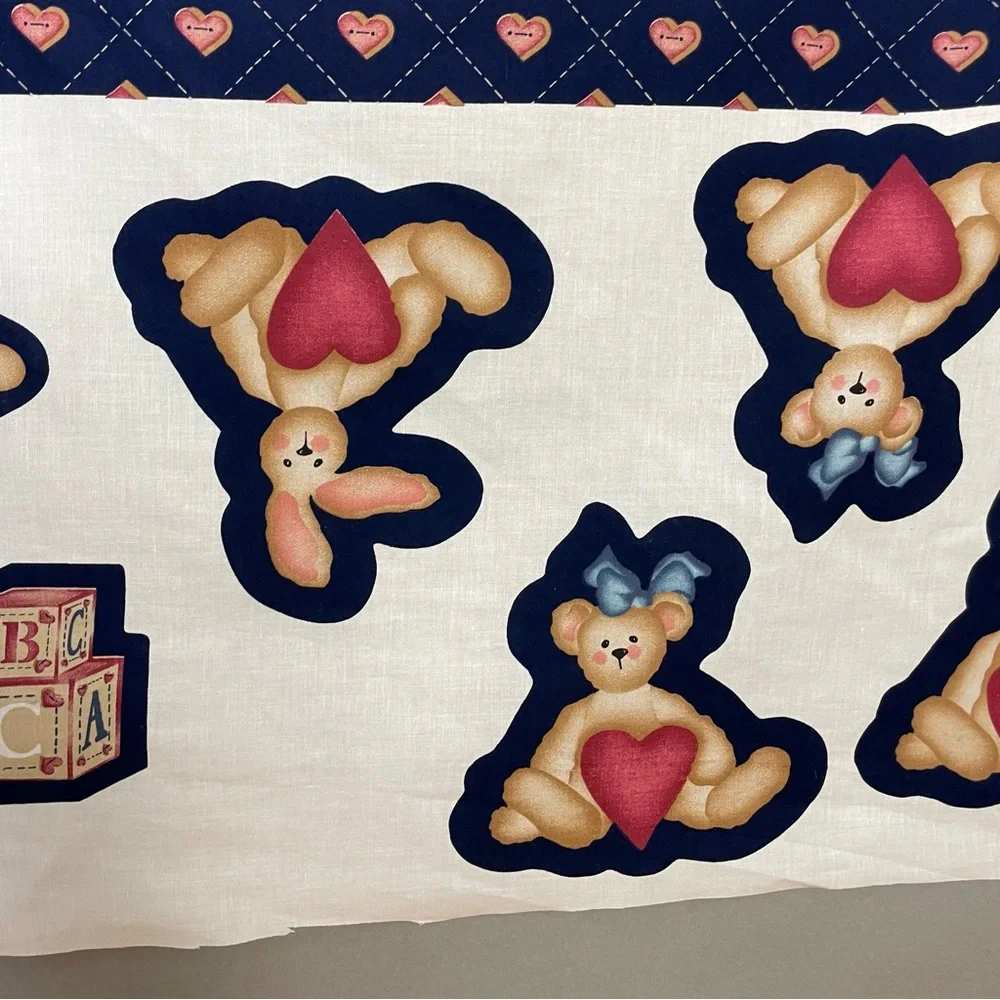 Vintage 1997 Daisy Kingdom Quilt Panel Fabric Project Applique Sew Baby #K34